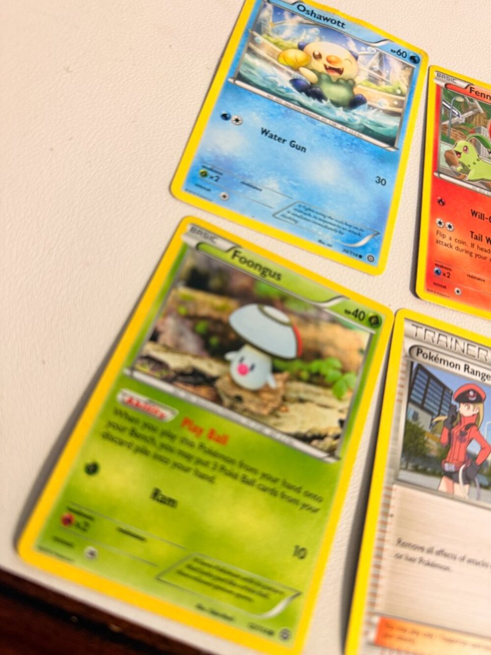 Mix of 6 Pokemon cards Fennekin/Foongus/Meloetta/Oshawott/Flaaffy - Picture 2 of 5